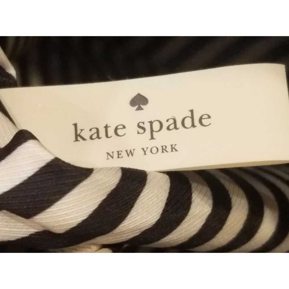 KATE SPADE New York Satchel Pebbled Leather Shoulder Handbag Black White